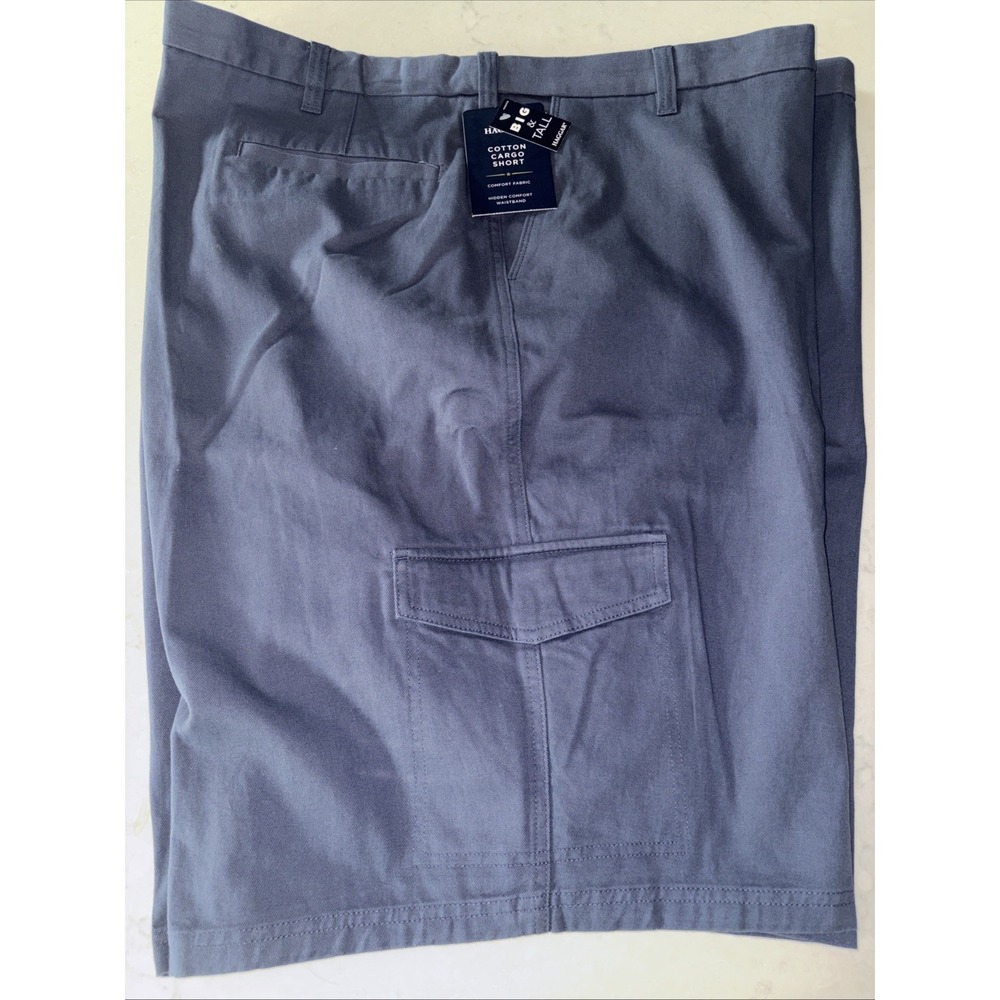 Haggar NWT Men's Expandable Waistband Comfort Cargo Shorts Stone Khaki Size 54W
